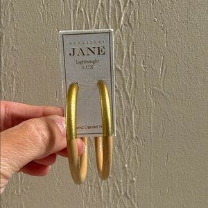 Jane Gold Hoop Earrings Large